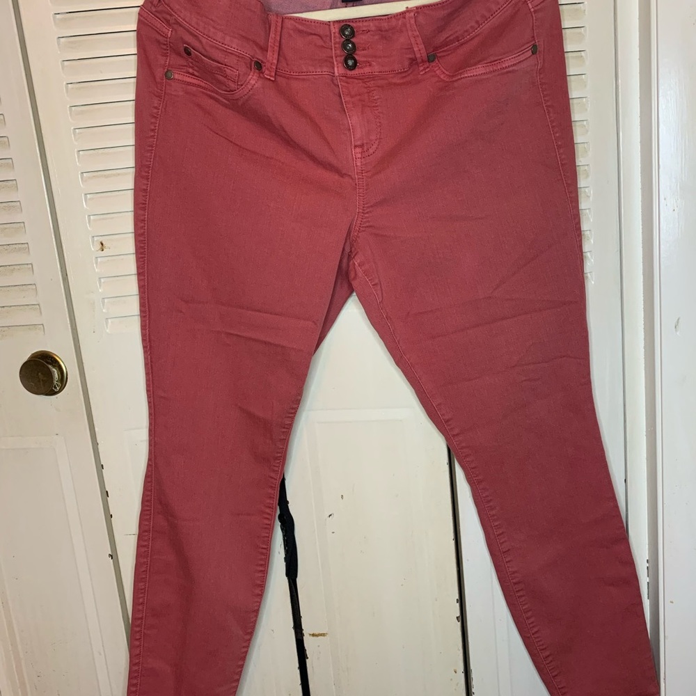 Torrid Women's Straight Leg Jeans in Pink